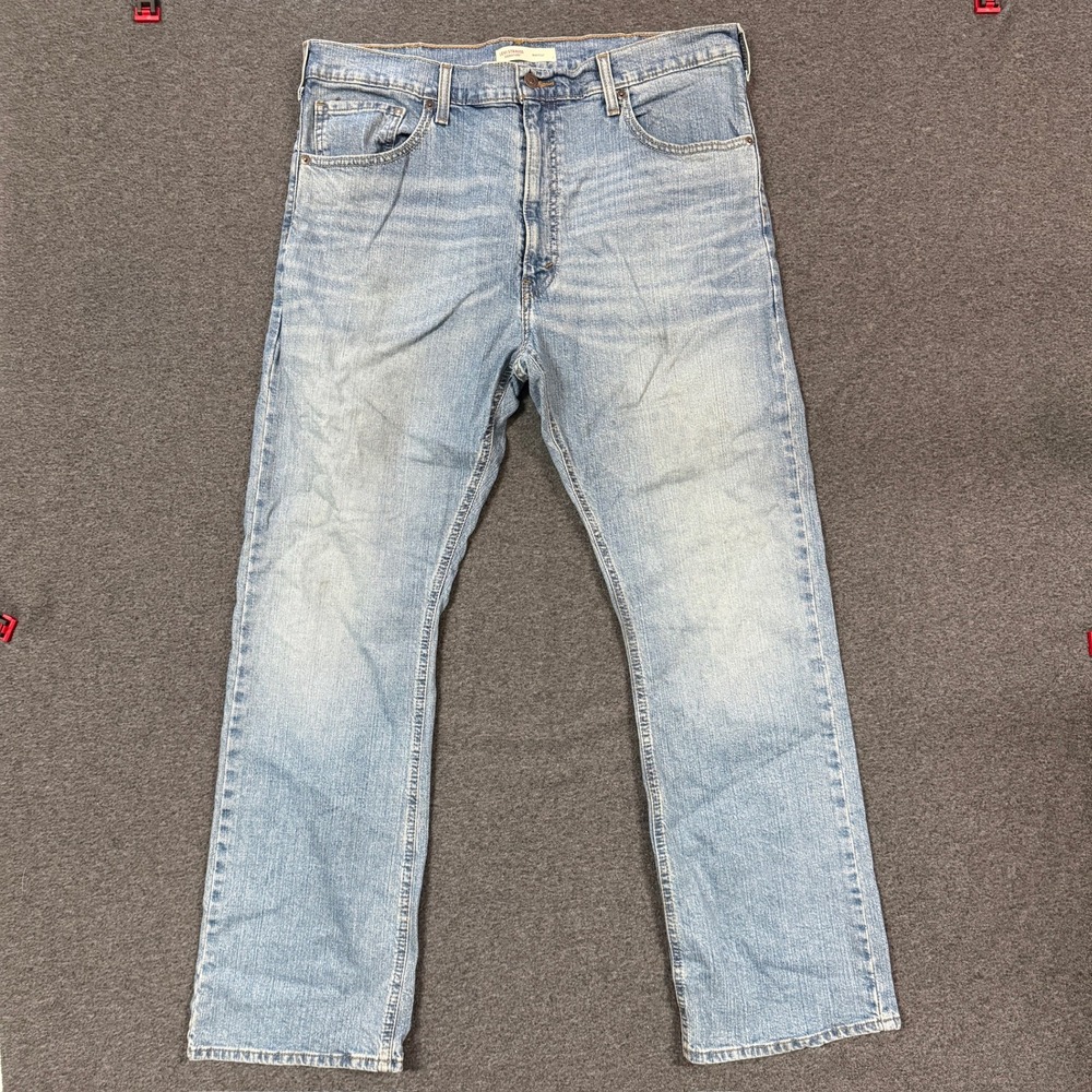 Modern Levi Strauss Signature Bootcut Jeans Mens 38x30 Light Wash Good Denim